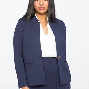 Eloquii | The Ultimate Suit Blazer | Navy Size 18